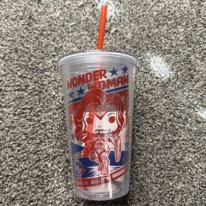 Funko Wonder Woman DC Legion Of Collectors Exclusive Tumbler Cup And Straw